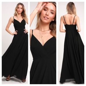 Special Occasion Long Black Maxi Dress - L - Black - NWT